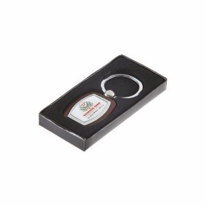 Tek Taraflı Ahşap Metal Anahtarlık - Görsel 1