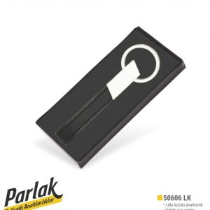 Lux Kutu Polisajlı Deri Anahtarlık - Görsel 1