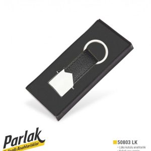 Lux Kutu Polisajlı Deri Anahtarlık - Görsel 1